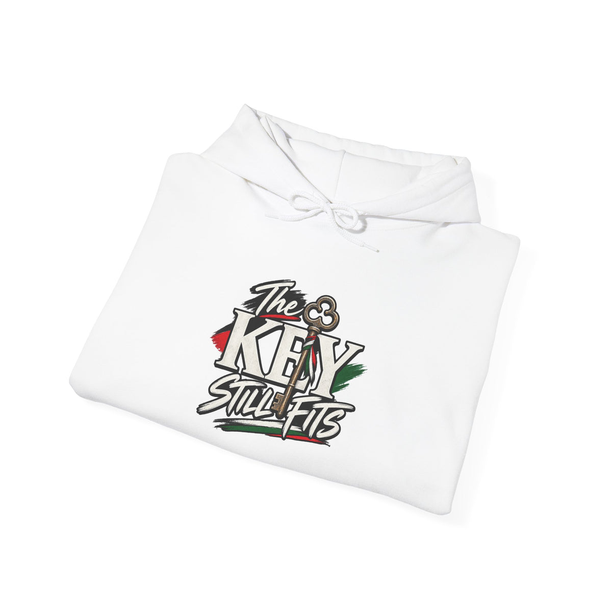 Hoodie — 'The Key Still Fits' Retro Script Logo Pullover