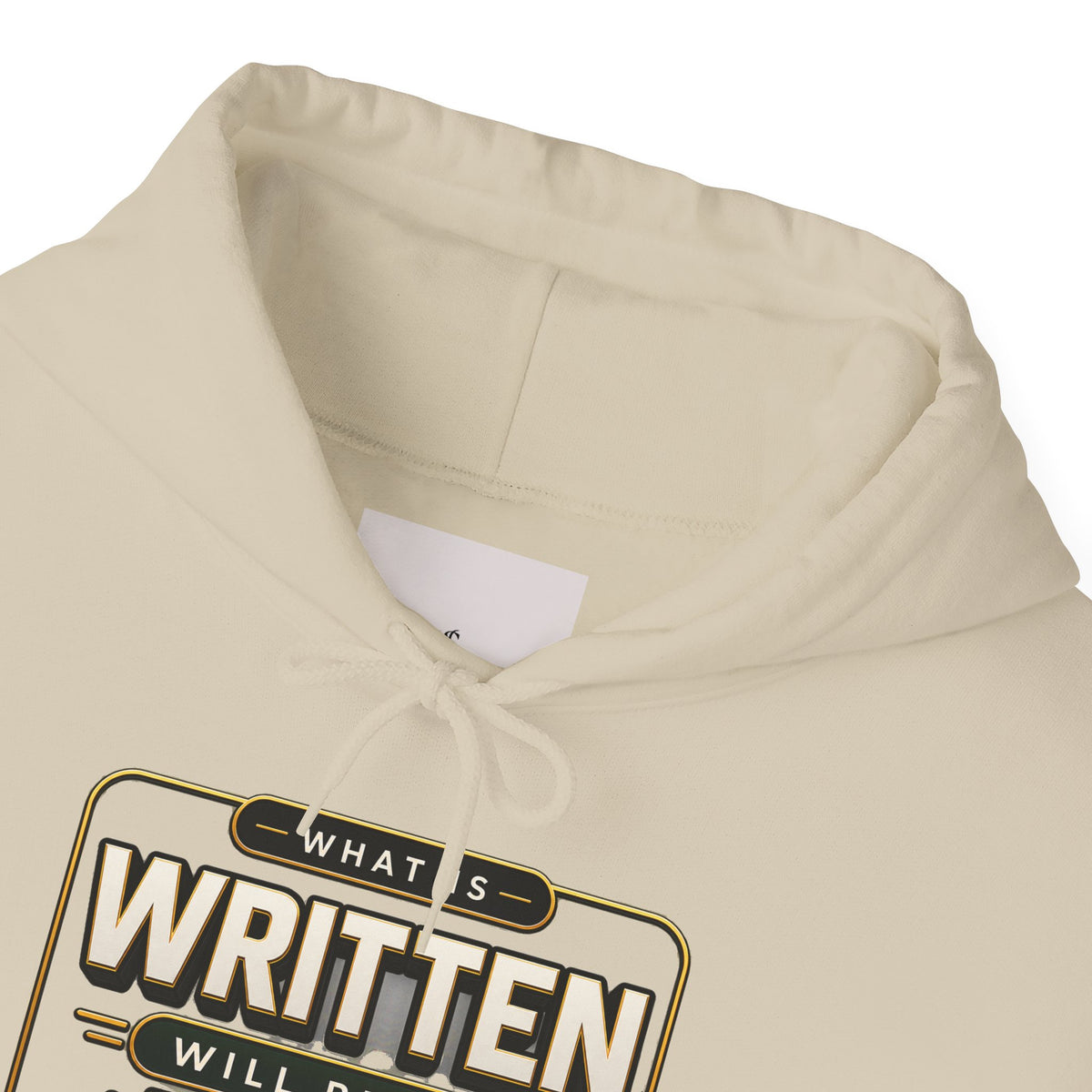 Hoodie - "What Is Written Will Reach You" Vintage Sign Graphic Hoodie