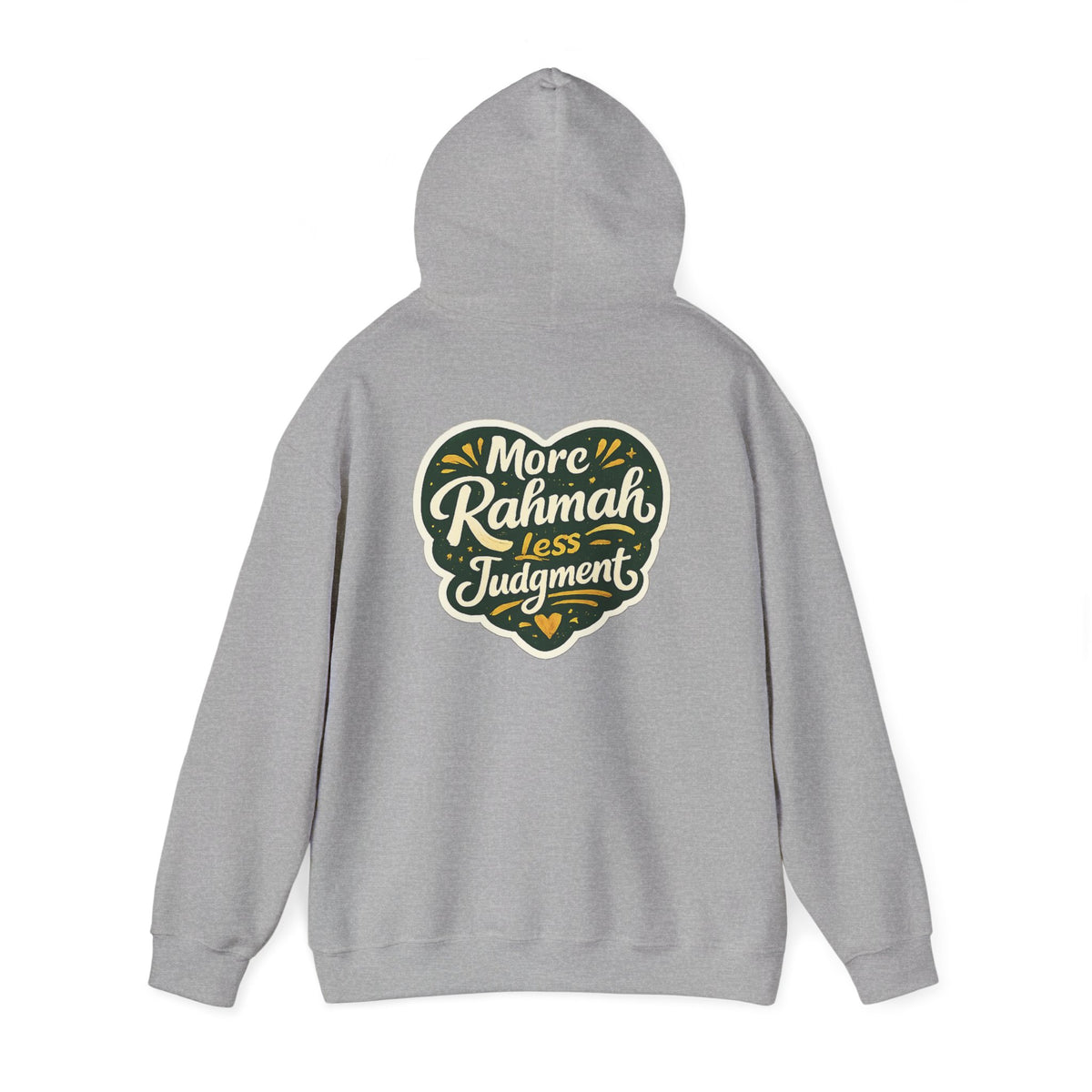 Hoodie — “More Rahmah Less Judgment” Inspirational Islamic Comfort Hoodie