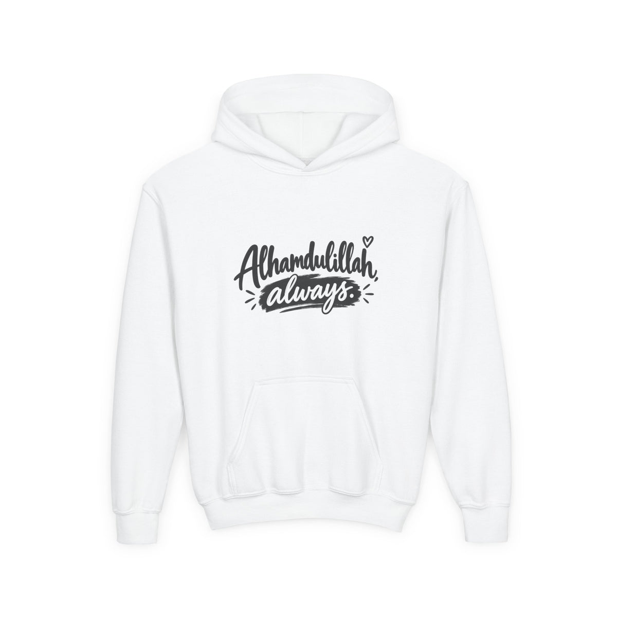 Alhamdulillah Always Youth Hoodie — Islamic Inspirational Kids Sweatshirt