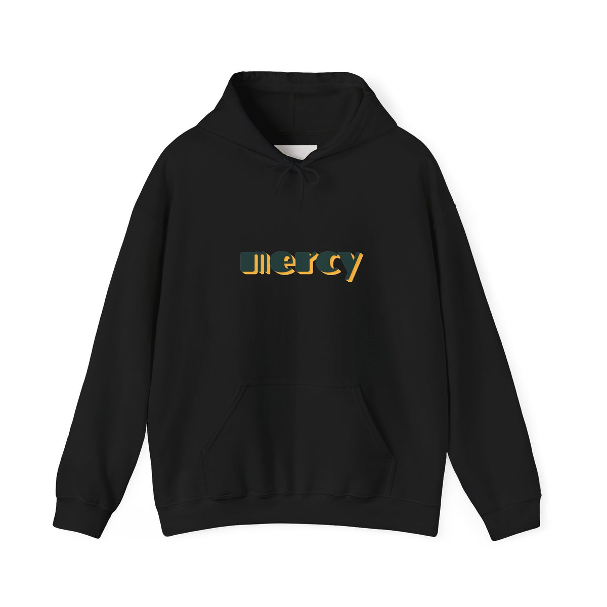 Mercy Retro Text Hoodie — Minimal Spiritual Comfort Sweatshirt