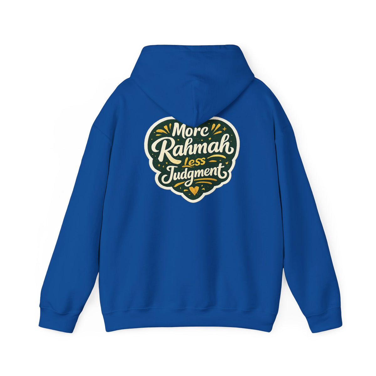 Hoodie — “More Rahmah Less Judgment” Inspirational Islamic Comfort Hoodie