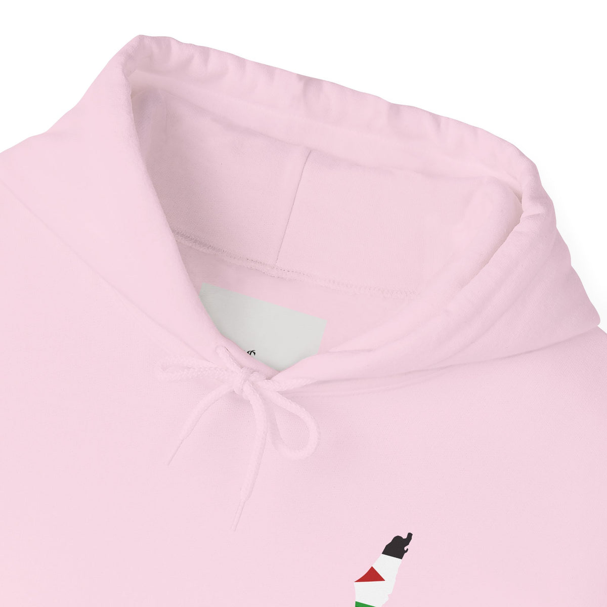 Minimalist Palestinian Flag Hoodie – Small Chest Emblem