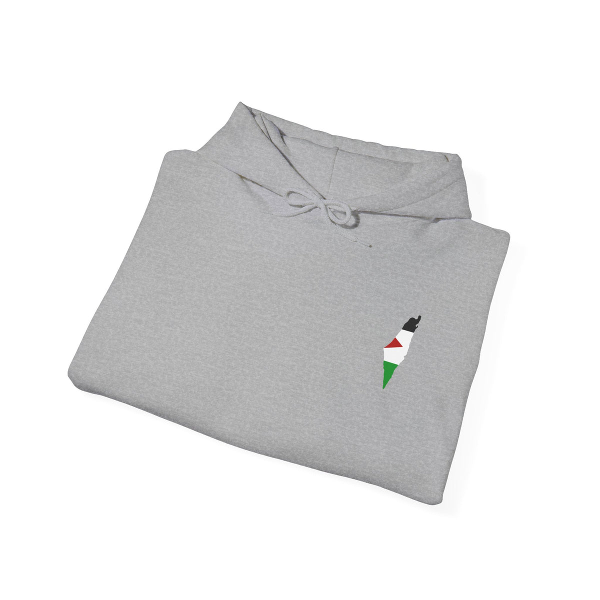 Minimalist Palestinian Flag Hoodie – Small Chest Emblem