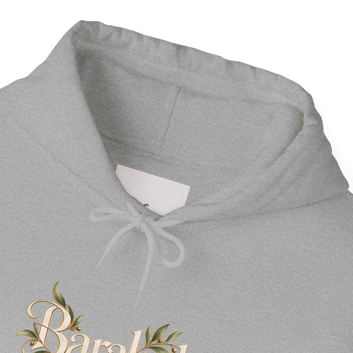 Floral Beach Hoodie — Vintage Script 'Beach' Graphic Pullover