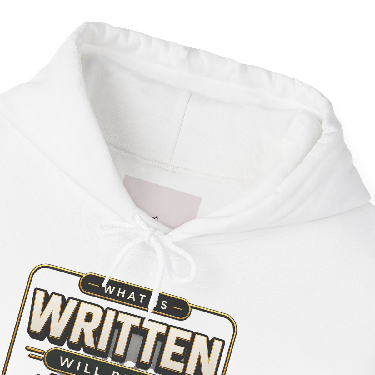 Hoodie - "What Is Written Will Reach You" Vintage Sign Graphic Hoodie