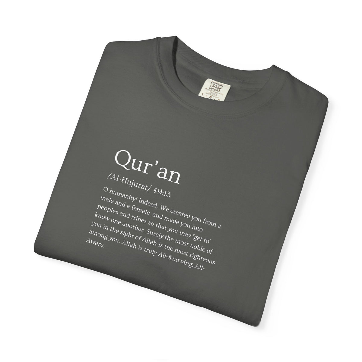 Qur'an Verse Graphic T-Shirt — Islamic Faith Typography Tee