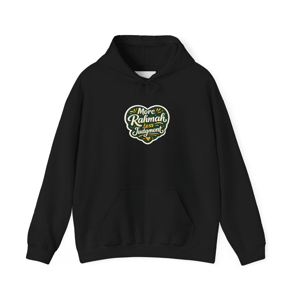 Hoodie — “More Rahmah Less Judgment” Inspirational Islamic Comfort Hoodie