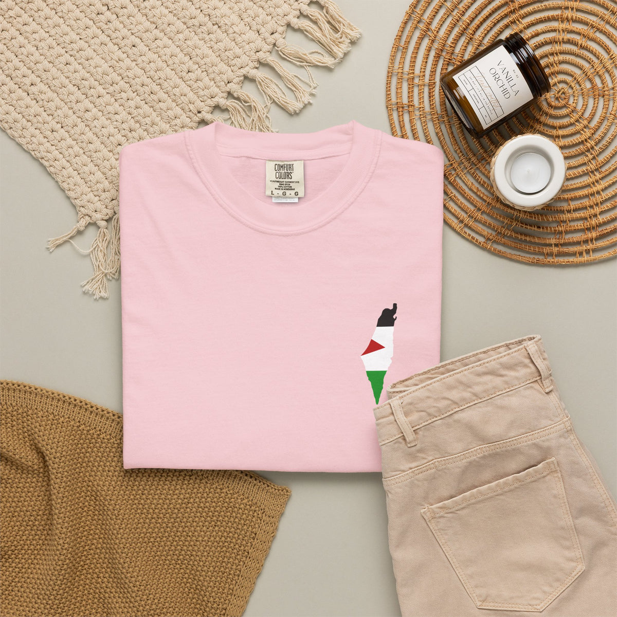Palestine Map T-Shirt — Minimal Solidarity Tee