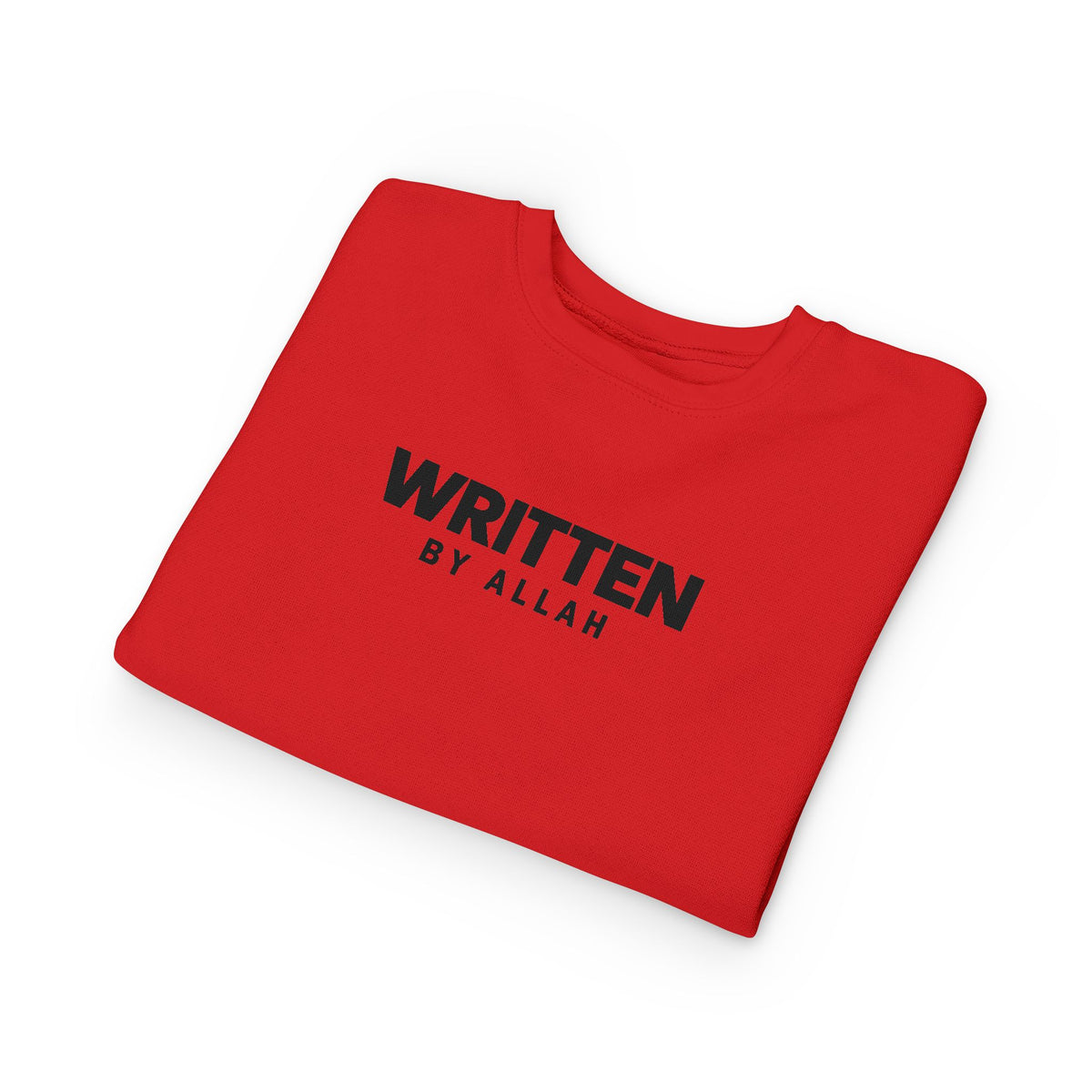 Toddler Sweatshirt — "Written by Allah" Islamic Kids Crewneck, Modest Faith Baby Gift