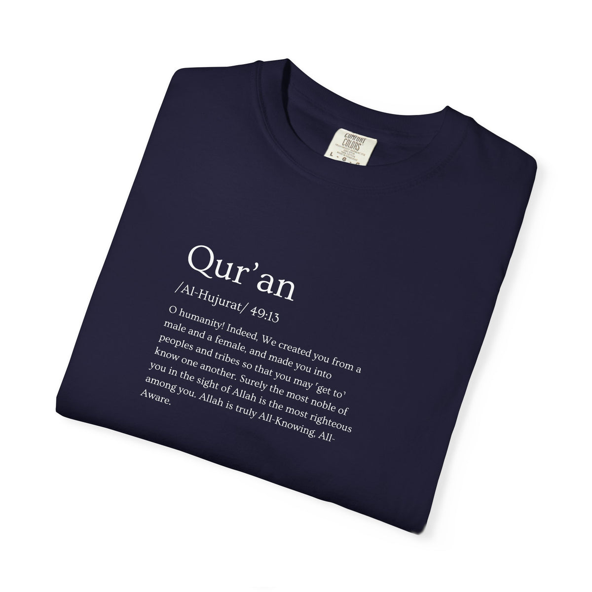 Qur'an Verse Graphic T-Shirt — Islamic Faith Typography Tee