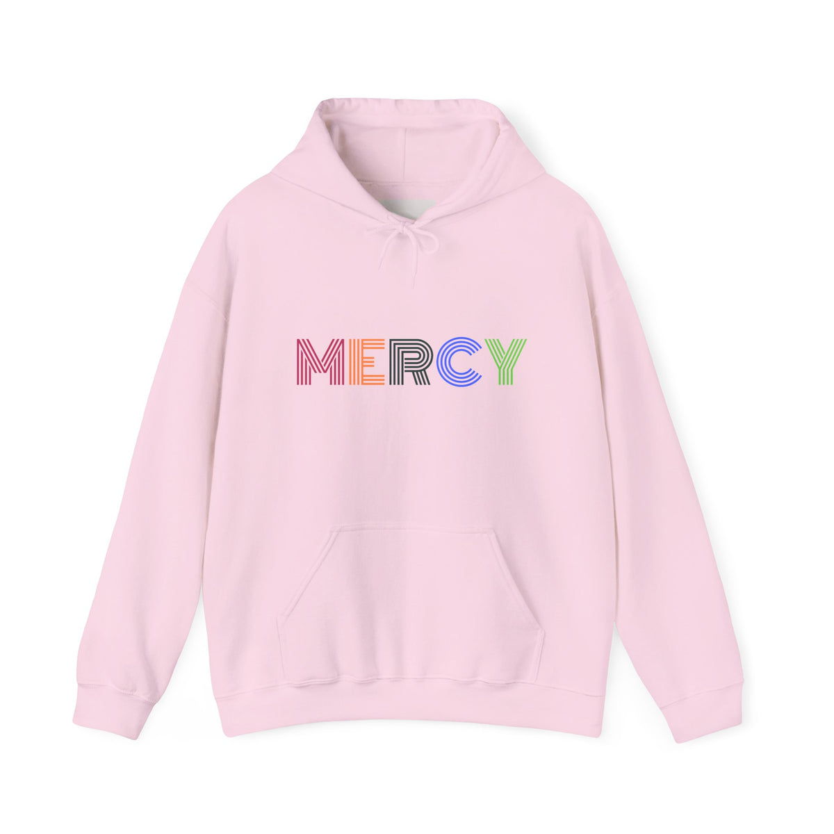 Mercy Hoodie — Colorful Mercy Graphic Hooded Sweatshirt