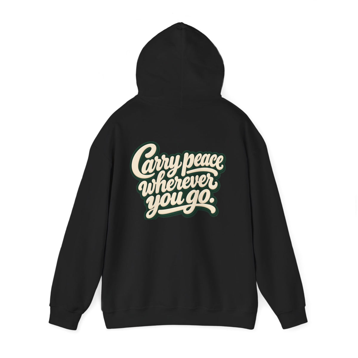 Salaam Hoodie — "Carry Peace Wherever You Go" Cozy Islamic Greeting Sweatshirt