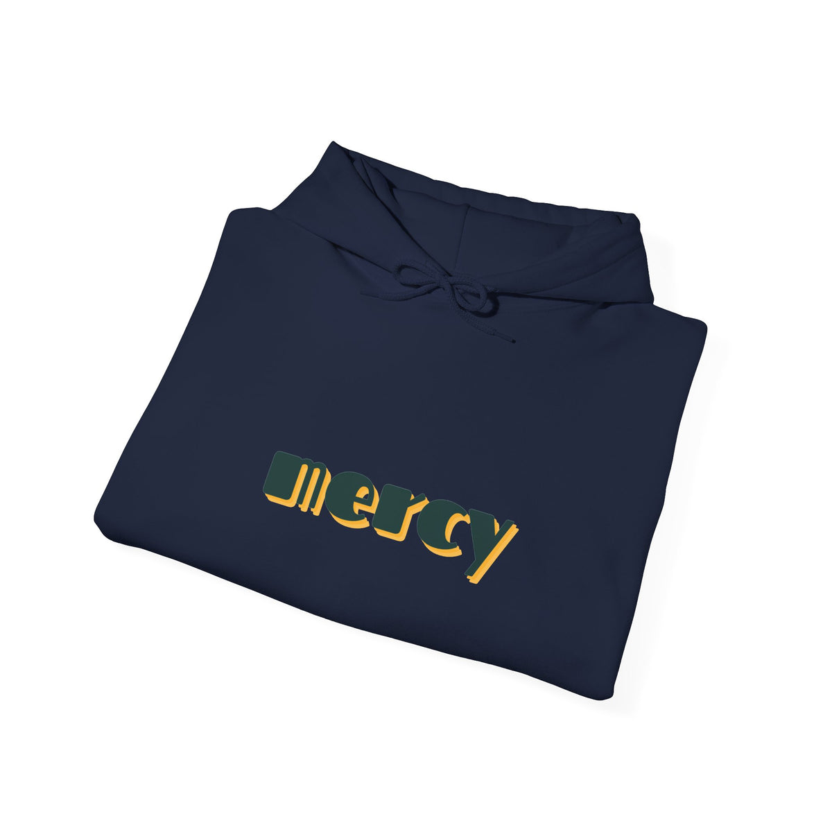 Mercy Retro Text Hoodie — Minimal Spiritual Comfort Sweatshirt