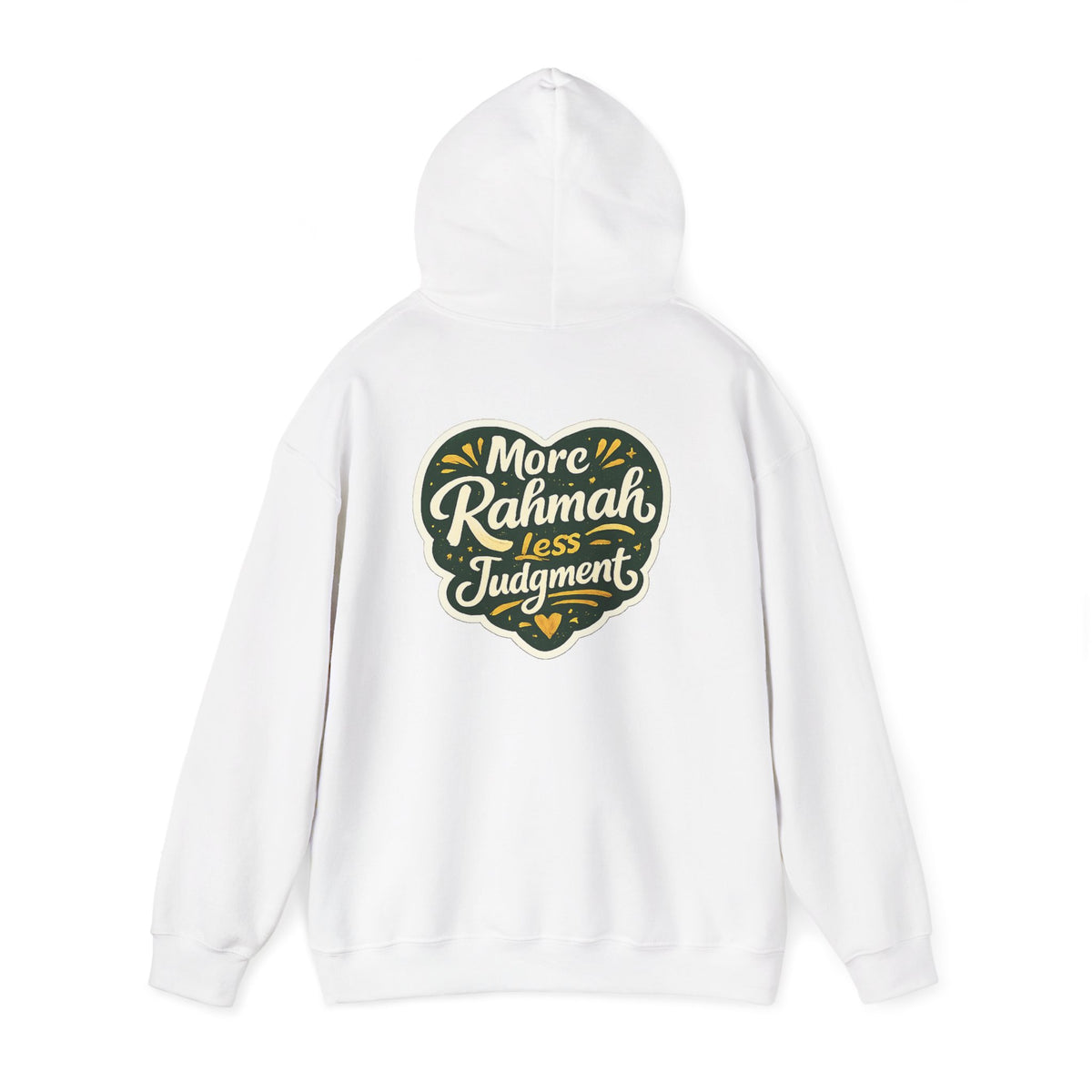 Hoodie — “More Rahmah Less Judgment” Inspirational Islamic Comfort Hoodie