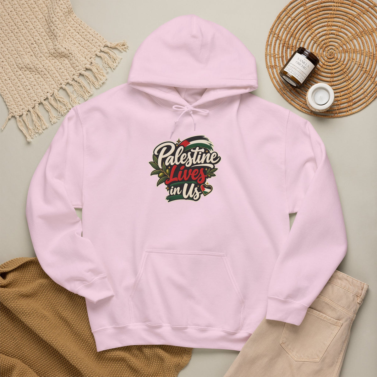 Hoodie — "Palestine Lives in Us" Graphic Hoodie