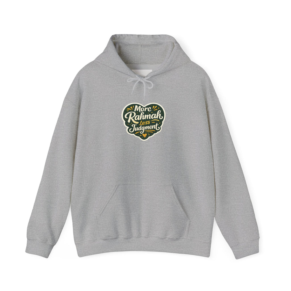 Hoodie — “More Rahmah Less Judgment” Inspirational Islamic Comfort Hoodie