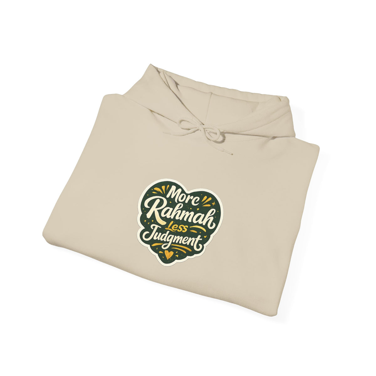 Hoodie — “More Rahmah Less Judgment” Inspirational Islamic Comfort Hoodie