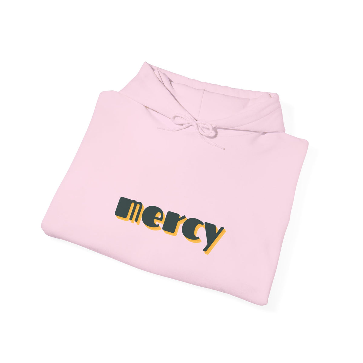 Mercy Retro Text Hoodie — Minimal Spiritual Comfort Sweatshirt