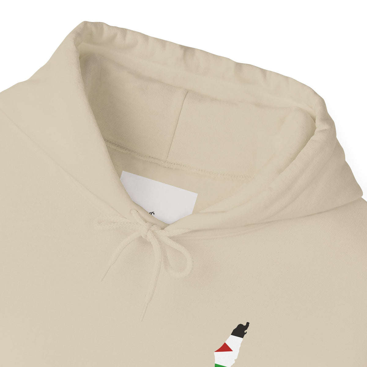 Minimalist Palestinian Flag Hoodie – Small Chest Emblem