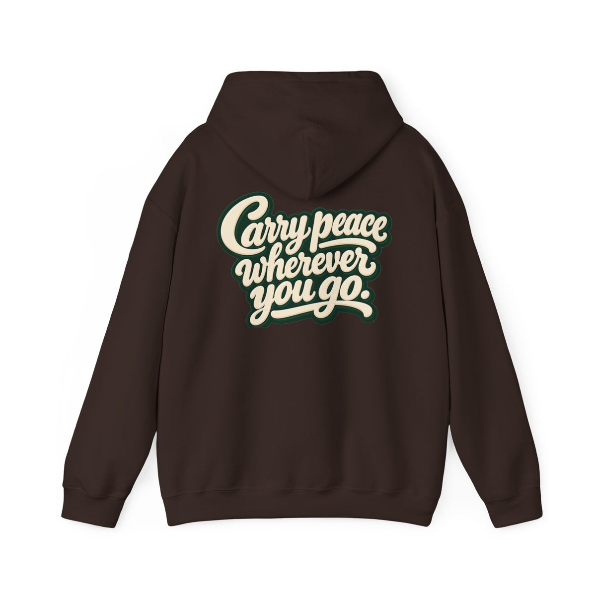 Salaam Hoodie — "Carry Peace Wherever You Go" Cozy Islamic Greeting Sweatshirt