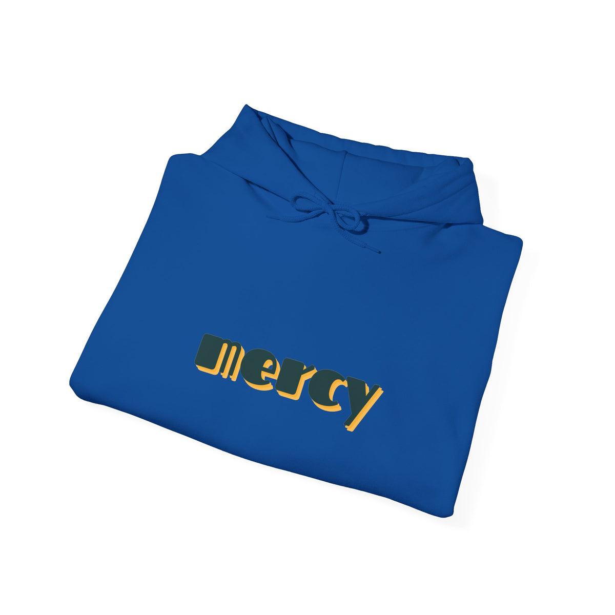 Mercy Retro Text Hoodie — Minimal Spiritual Comfort Sweatshirt