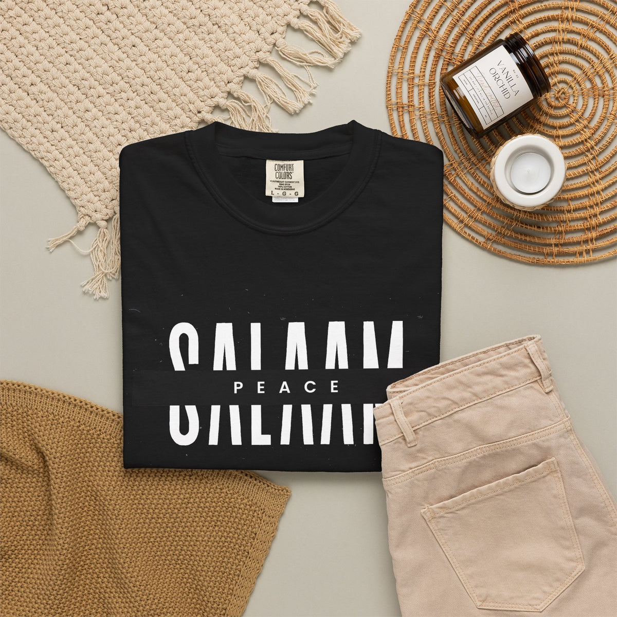 Salaam Peace T-Shirt — Minimal Islamic Greeting Tee