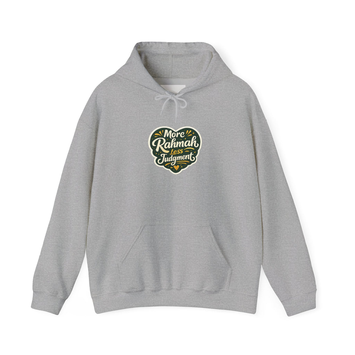 Hoodie — “More Rahmah Less Judgment” Inspirational Islamic Comfort Hoodie