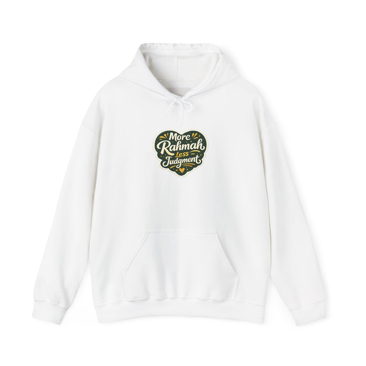 Hoodie — “More Rahmah Less Judgment” Inspirational Islamic Comfort Hoodie
