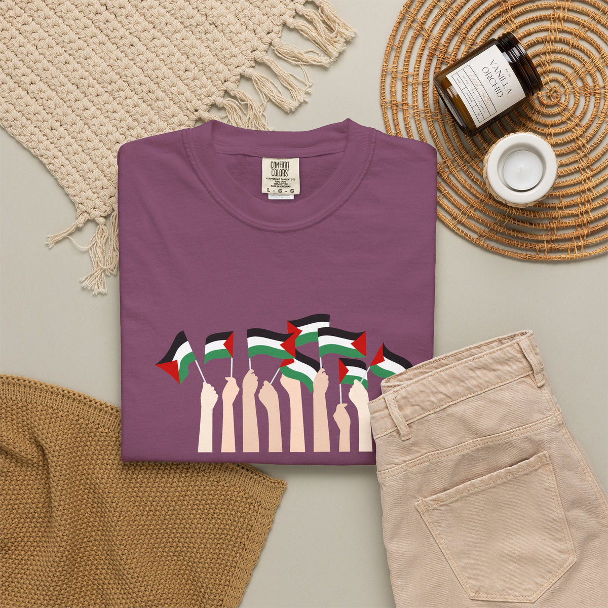 Palestine Flags T-Shirt — Minimal Graphic Tee