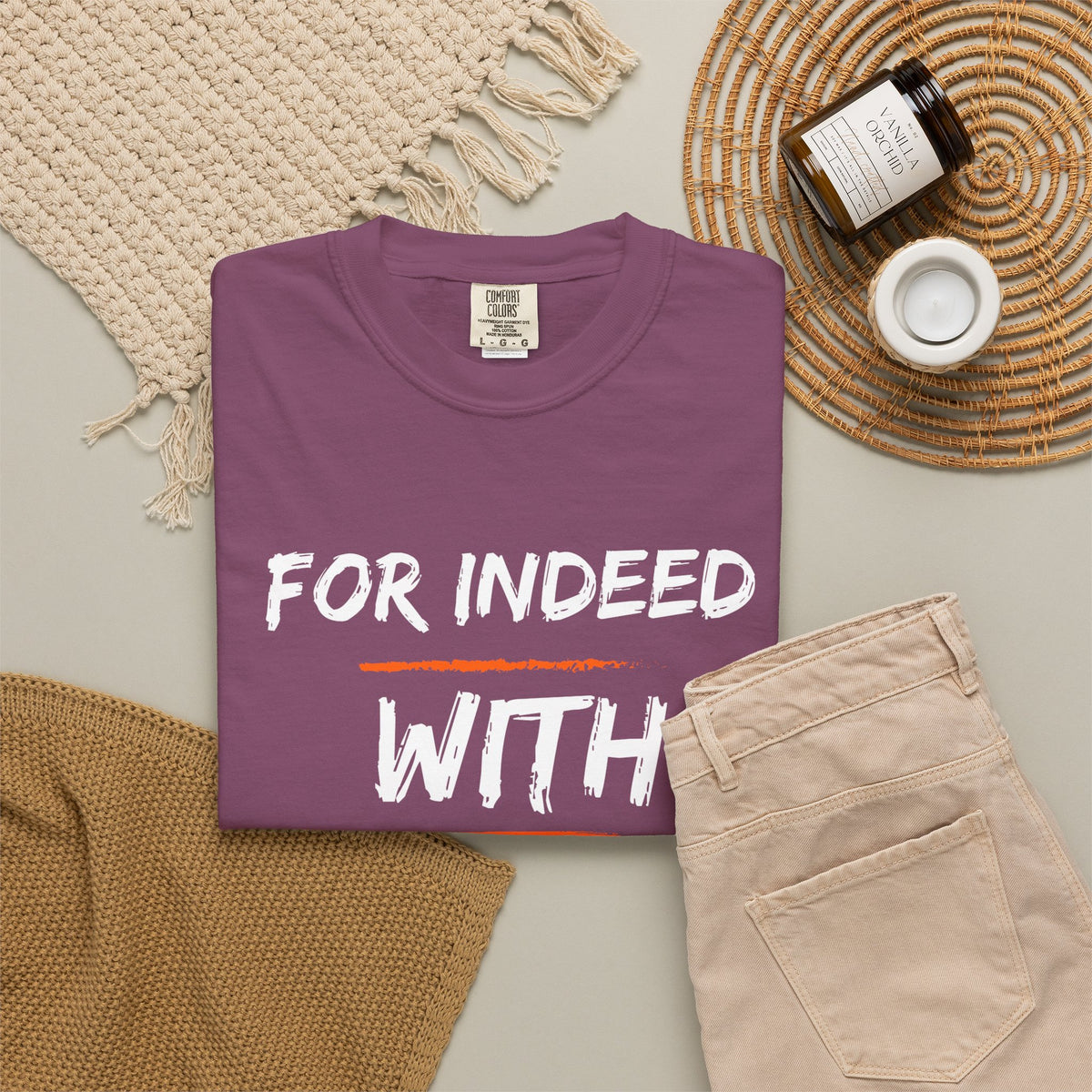 Inspirational Quran Quote T-Shirt — "For Indeed, With Hardship Comes Ease"