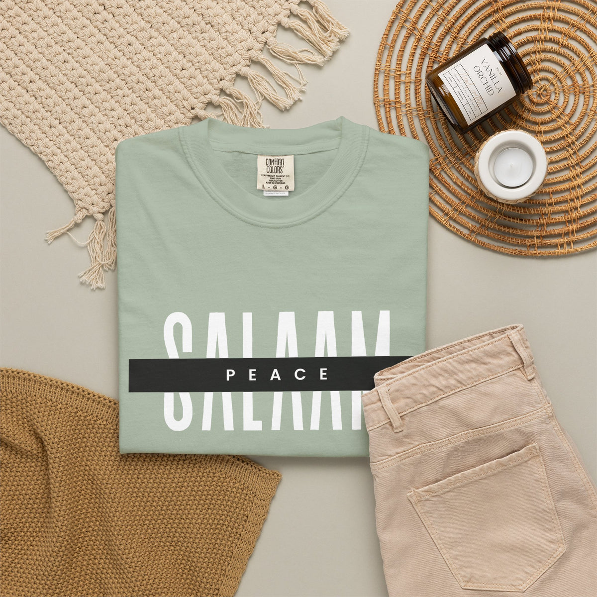 Salaam Peace T-Shirt — Minimal Islamic Greeting Tee