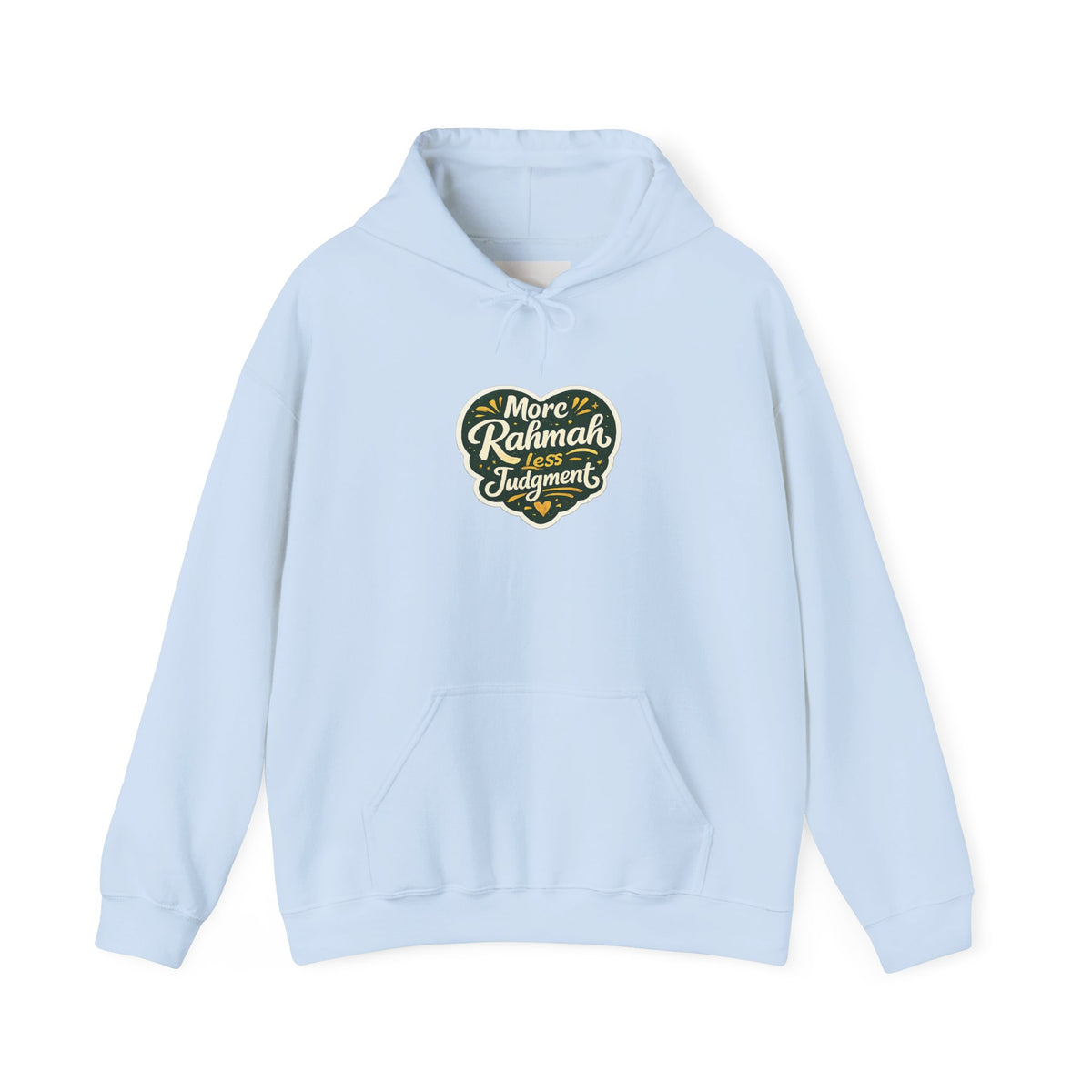 Hoodie — “More Rahmah Less Judgment” Inspirational Islamic Comfort Hoodie