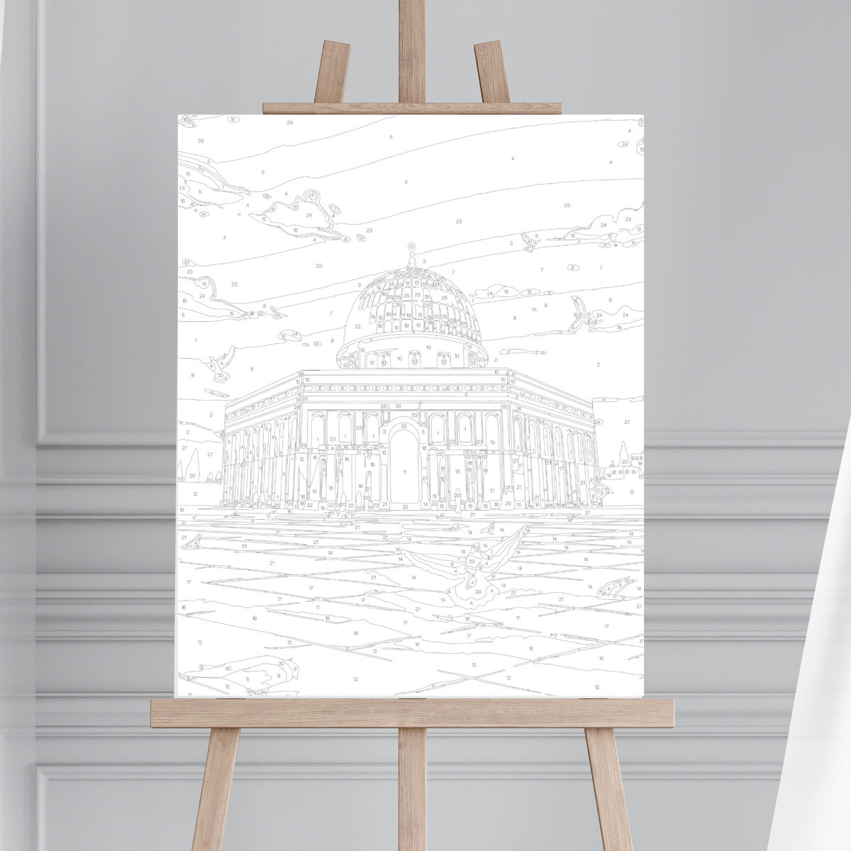 Islamic paint by numbers | Islamic Painting | Islamic diy art | Islamic gift | Eid gift | Ramadan gift | Islamic art