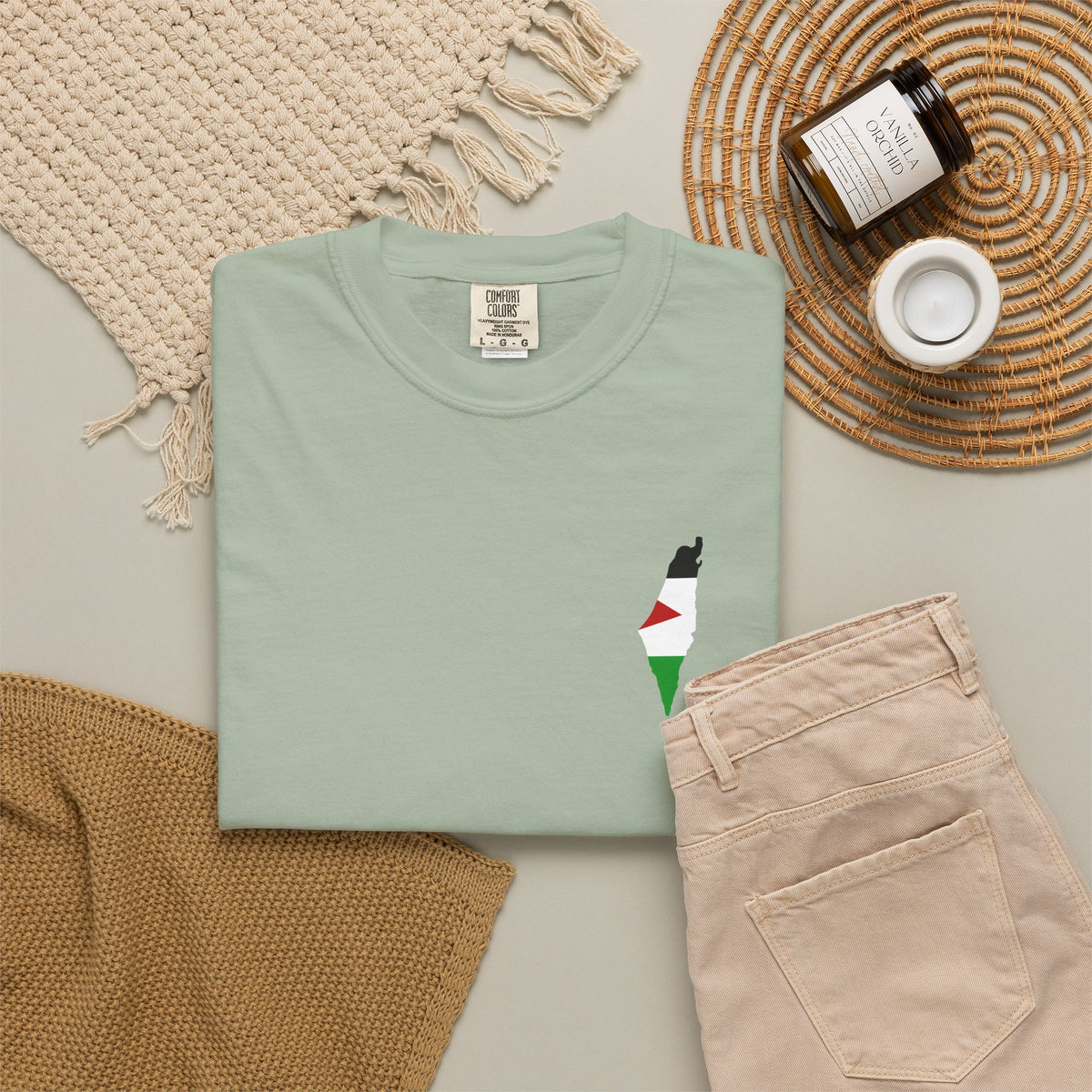 Palestine Map T-Shirt — Minimal Solidarity Tee