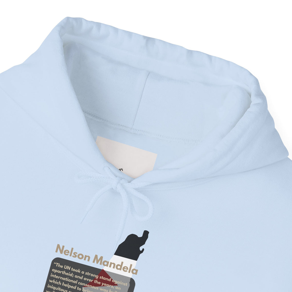Hoodie - Nelson Mandela Quote & Palestine Flag Graphic