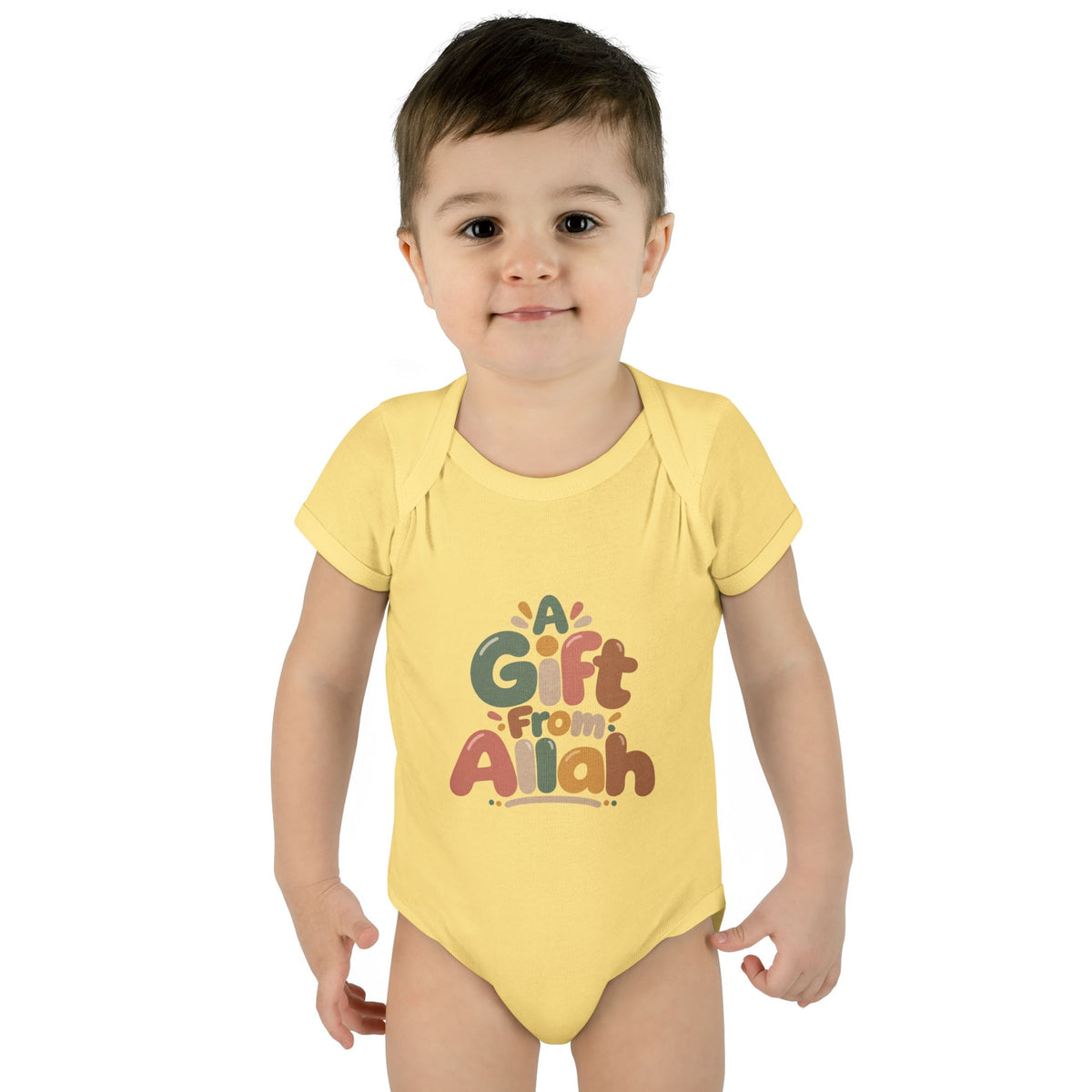 Infant Bodysuit — "A Gift From Allah" Baby Onesie, Islamic Newborn Gift