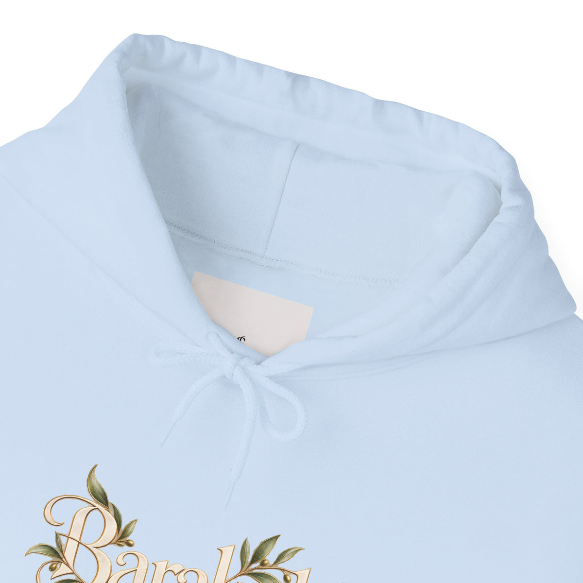 Floral Beach Hoodie — Vintage Script 'Beach' Graphic Pullover