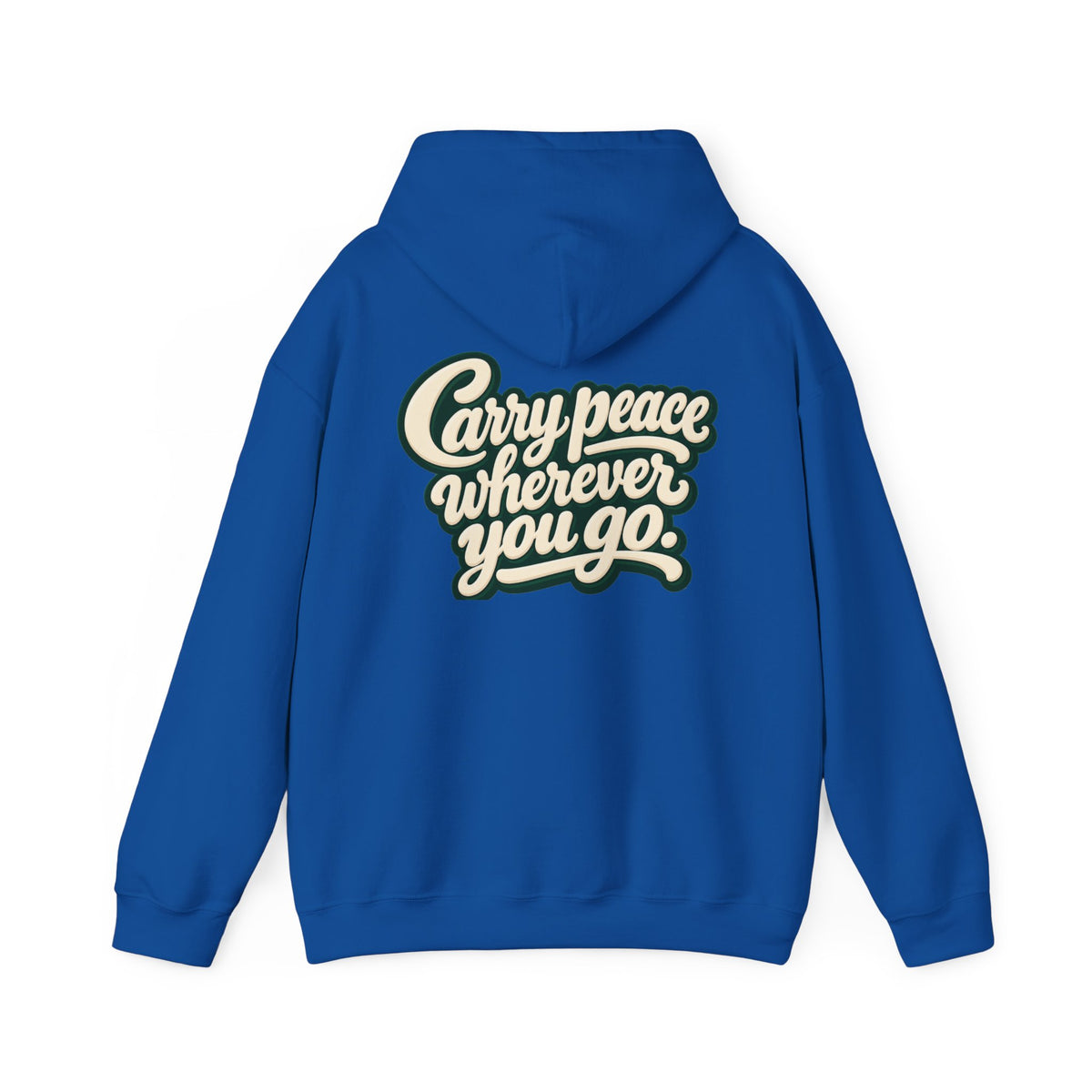 Salaam Hoodie — "Carry Peace Wherever You Go" Cozy Islamic Greeting Sweatshirt