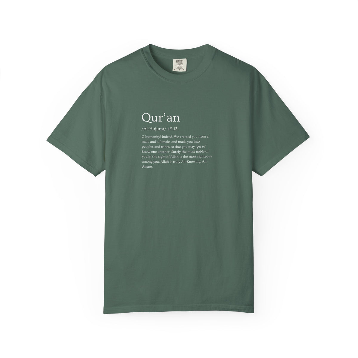 Qur'an Verse Graphic T-Shirt — Islamic Faith Typography Tee
