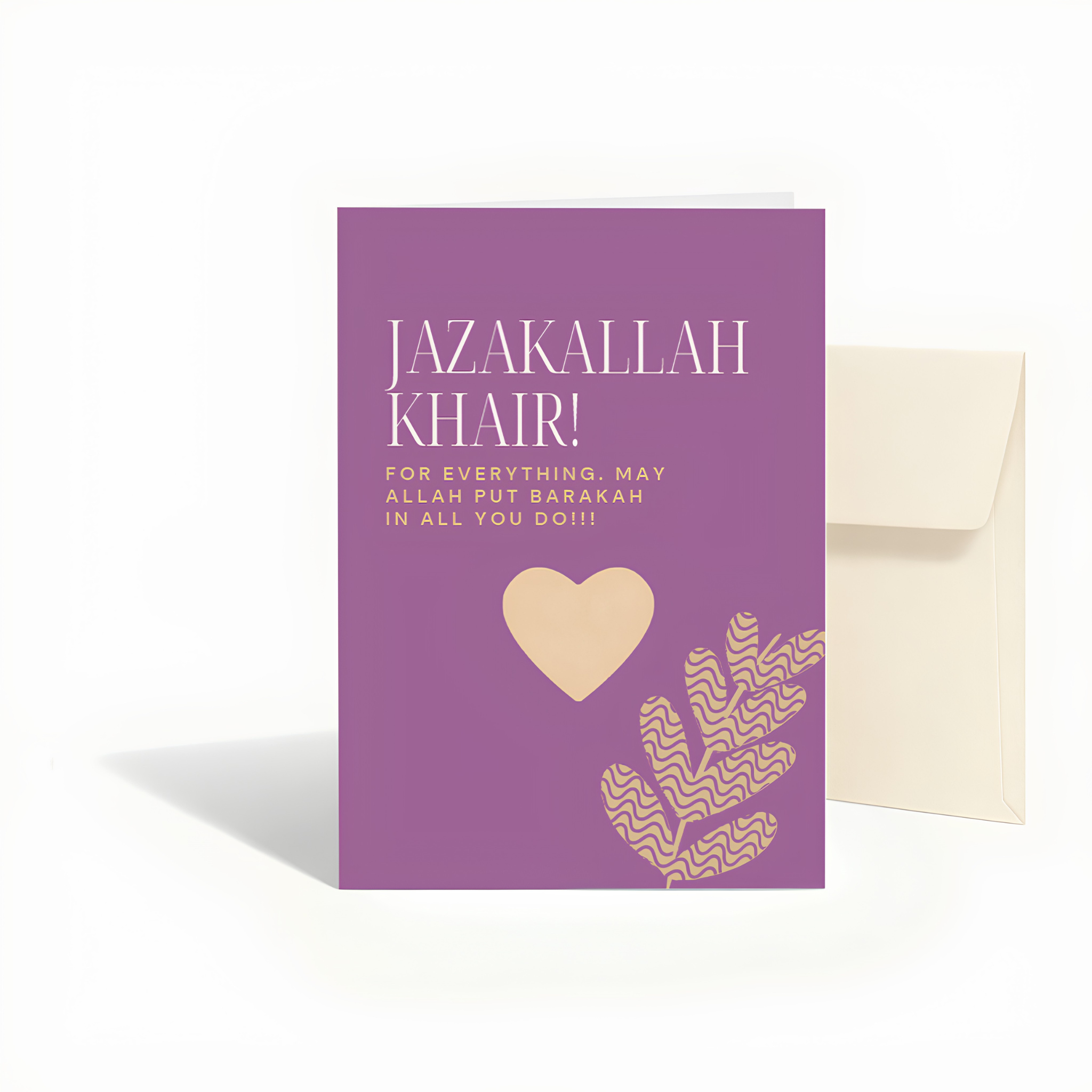 JazakAllah Khair For Everything Islamic Thank You Card