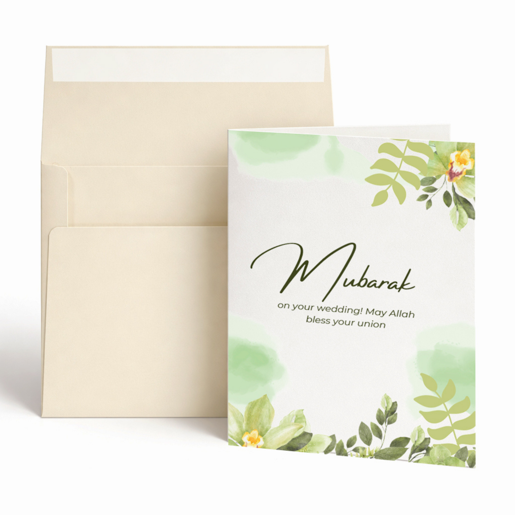 Mubarak on Your Wedding Islamic Greeting Card | Islamic Wedding Greeting Card