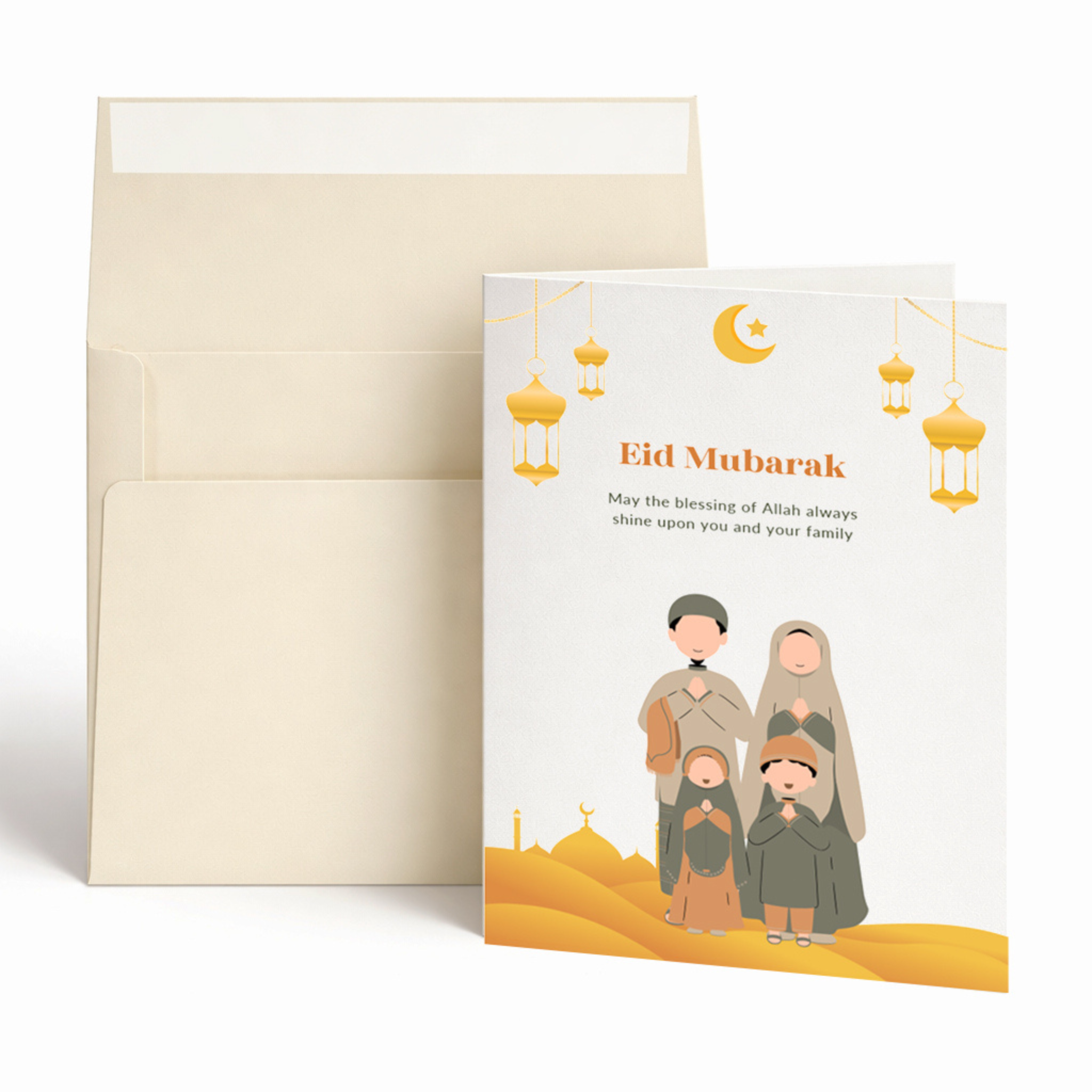 Eid Mubarak Blessings for You and Your Family Greeting Card