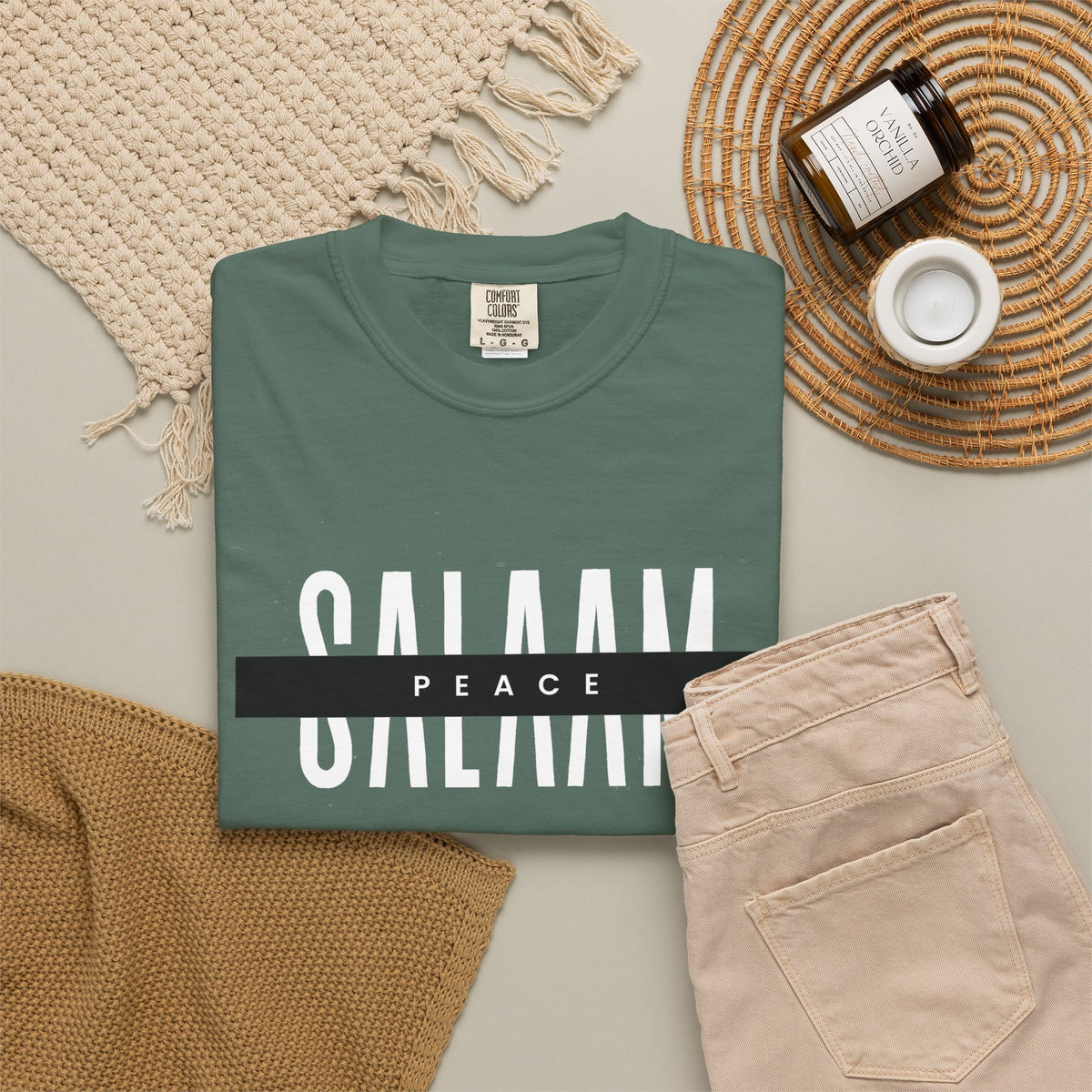 Salaam Peace T-Shirt — Minimal Islamic Greeting Tee