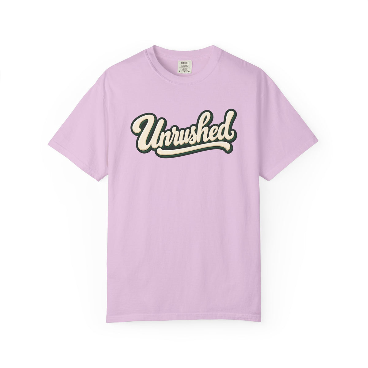 Unrushed Script T-Shirt — Vintage Retro Graphic Tee