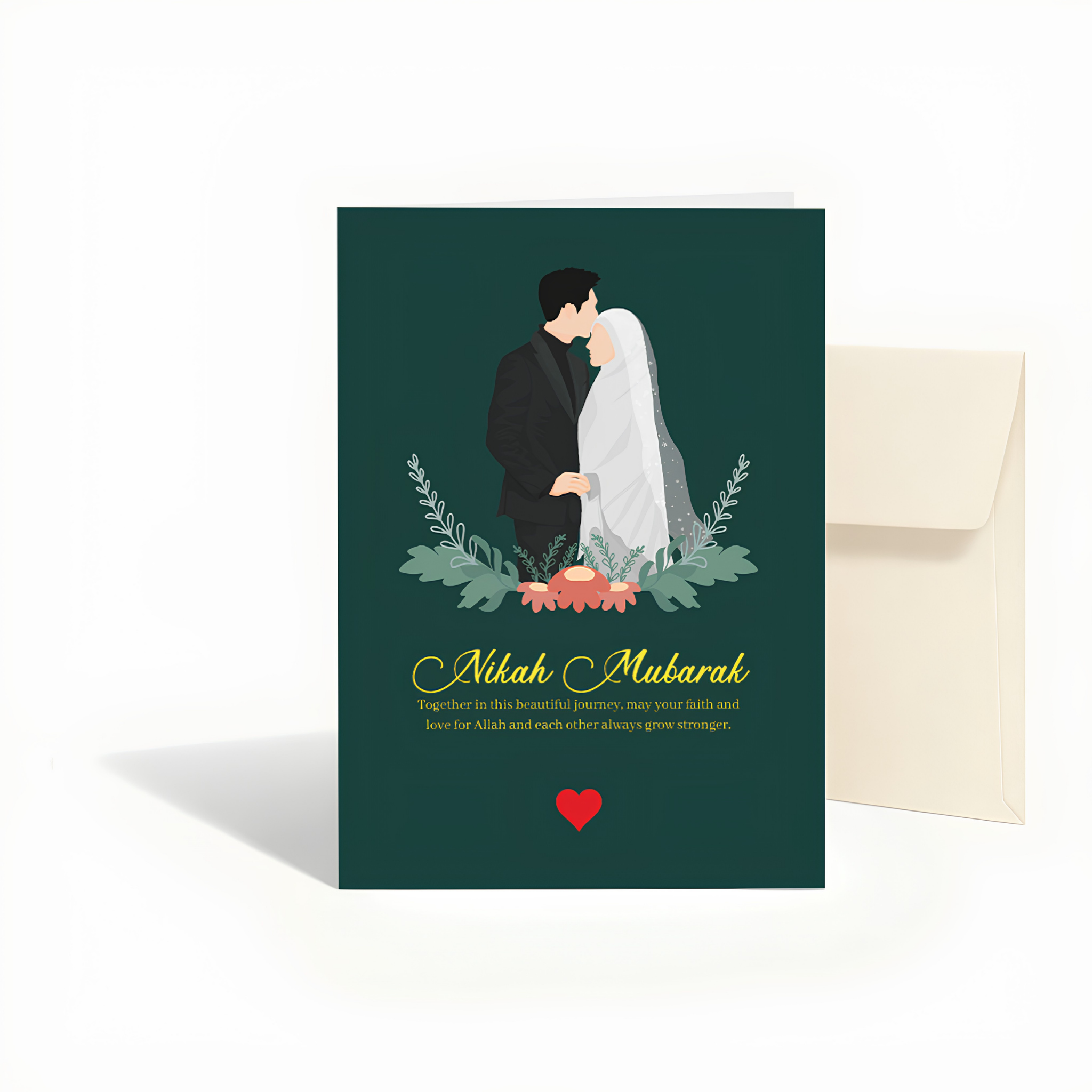 Nikah Mubarak Islamic Wedding Greeting Card | Nikah Mubarak Card