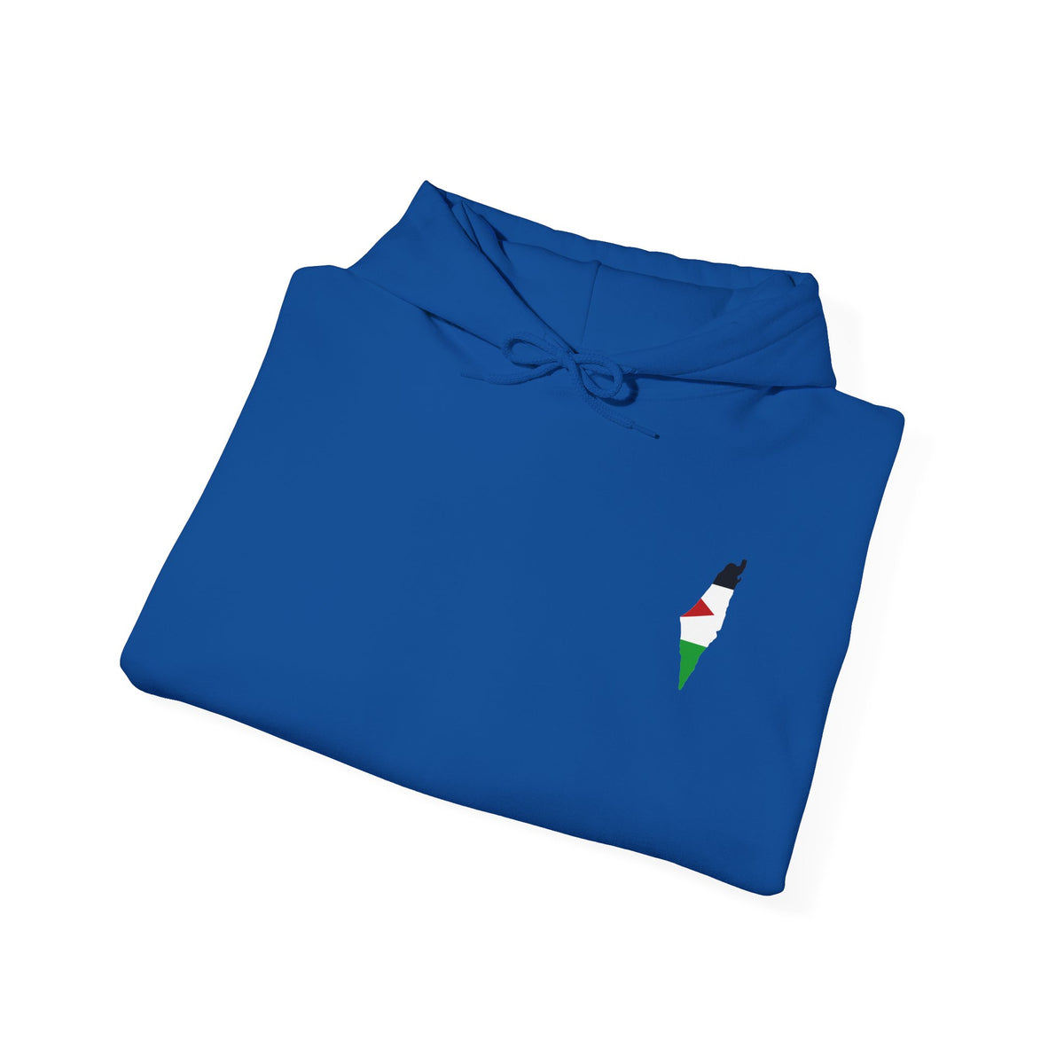 Minimalist Palestinian Flag Hoodie – Small Chest Emblem