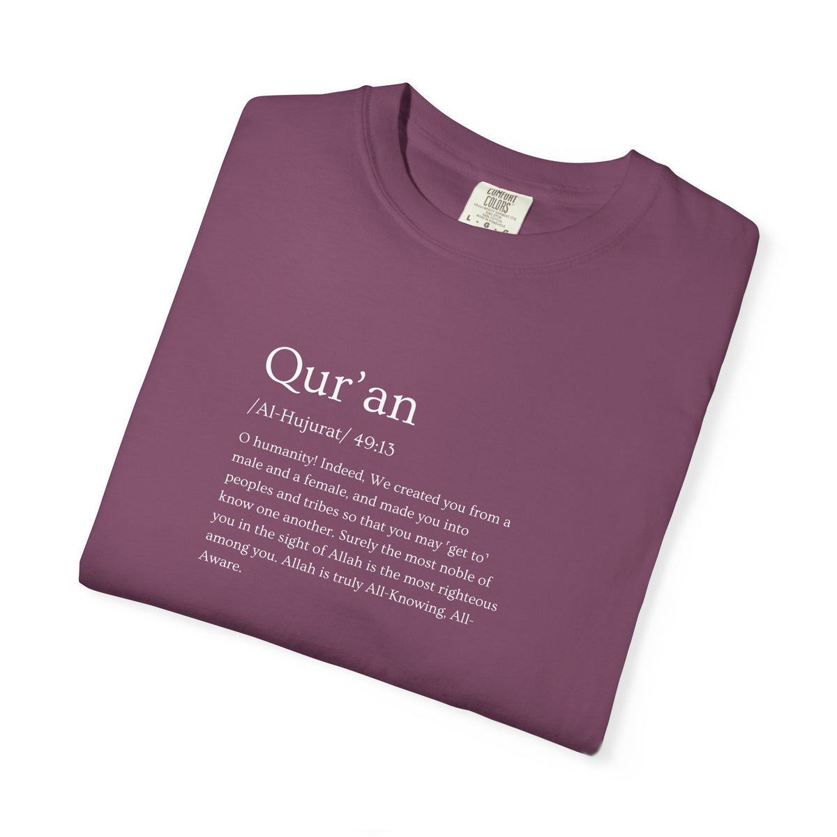 Qur'an Verse Graphic T-Shirt — Islamic Faith Typography Tee