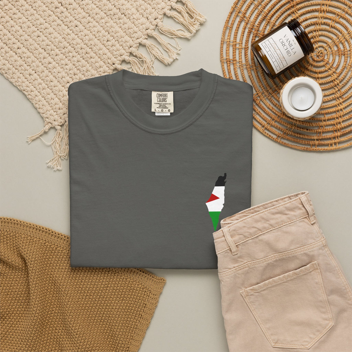 Palestine Map T-Shirt — Minimal Solidarity Tee