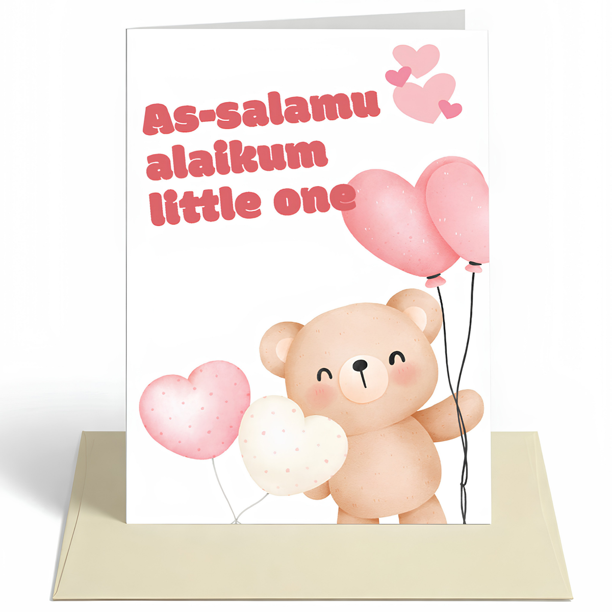 Islamic Baby Girl Greeting Card | Newborn Du’a Card